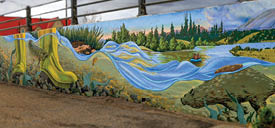 A man in a brown shirt is holding a cup of coffee. AI generated content